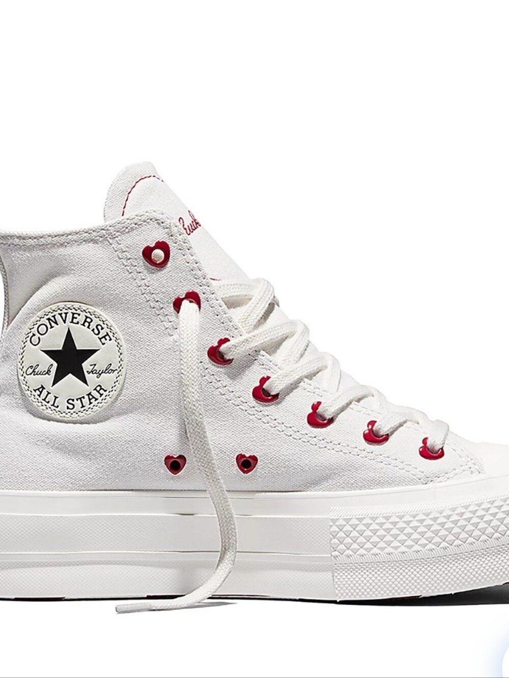 Converse Chuck Taylor All Star Hearts Hi Lift VDay Shoes - Picture 4 of 11